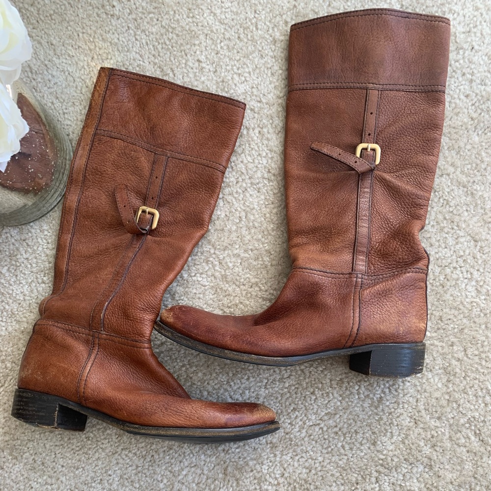 Prada Leather Riding Boots - Picture 2 of 8